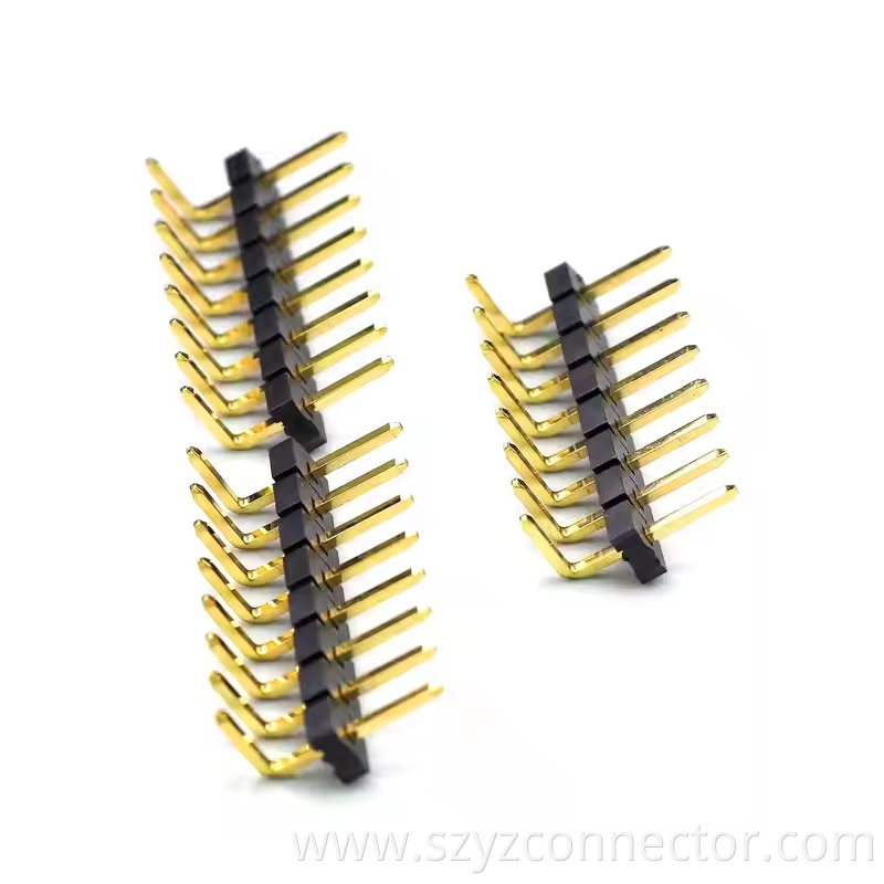 3.96mm Pitch Pin Header Single Row Right Angle SQ1.14mm H3.2mm 11P-120P (1)